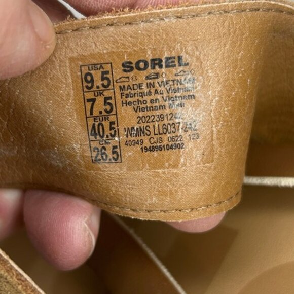 Sorel Ella II Easy Flip Sandals • Tan Leather - size 9.5 - Picture 8 of 8